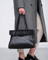 Flap Shoulder Bag Black