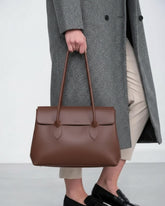 Flap Shoulder Bag Brown