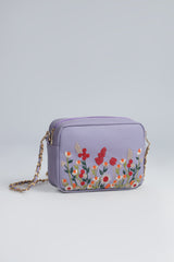 Kashmiri Tulips Sling Bag - Lilac