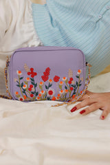 Kashmiri Tulips Sling Bag - Lilac