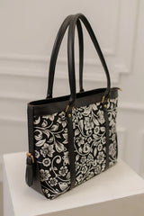 Floral Embro  Black