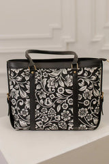Floral Embro  Black