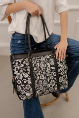 Floral Embro  Black