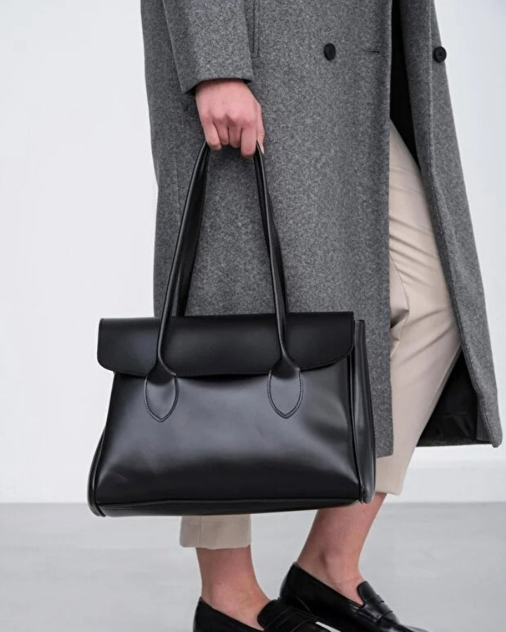 Flap Shoulder Bag Black