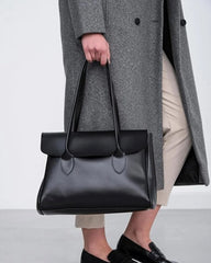 Flap Shoulder Bag Black