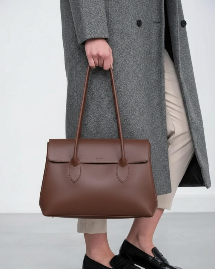 Flap Shoulder Bag Brown