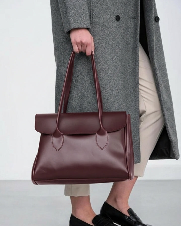 Flap Shoulder Bag Maroon