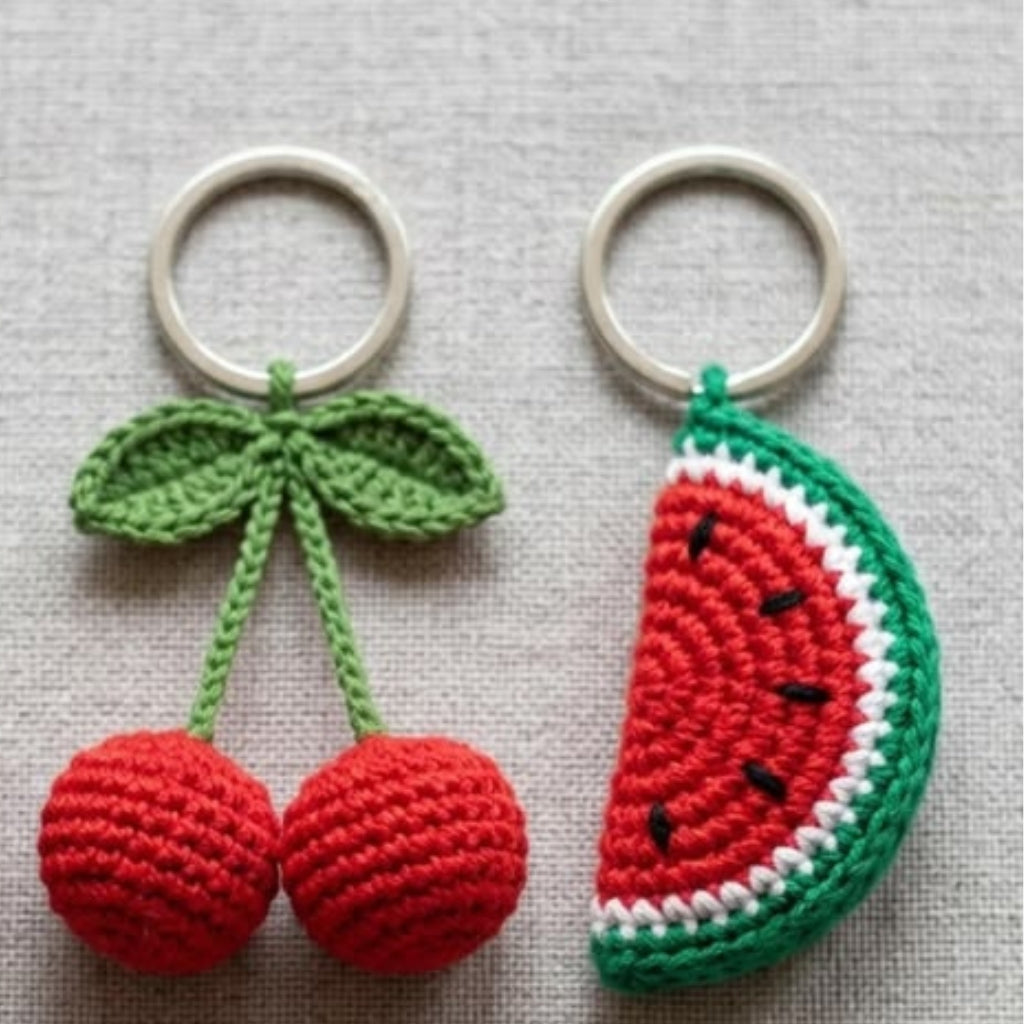 PAIR OF  WATERMELON + CHERRY
