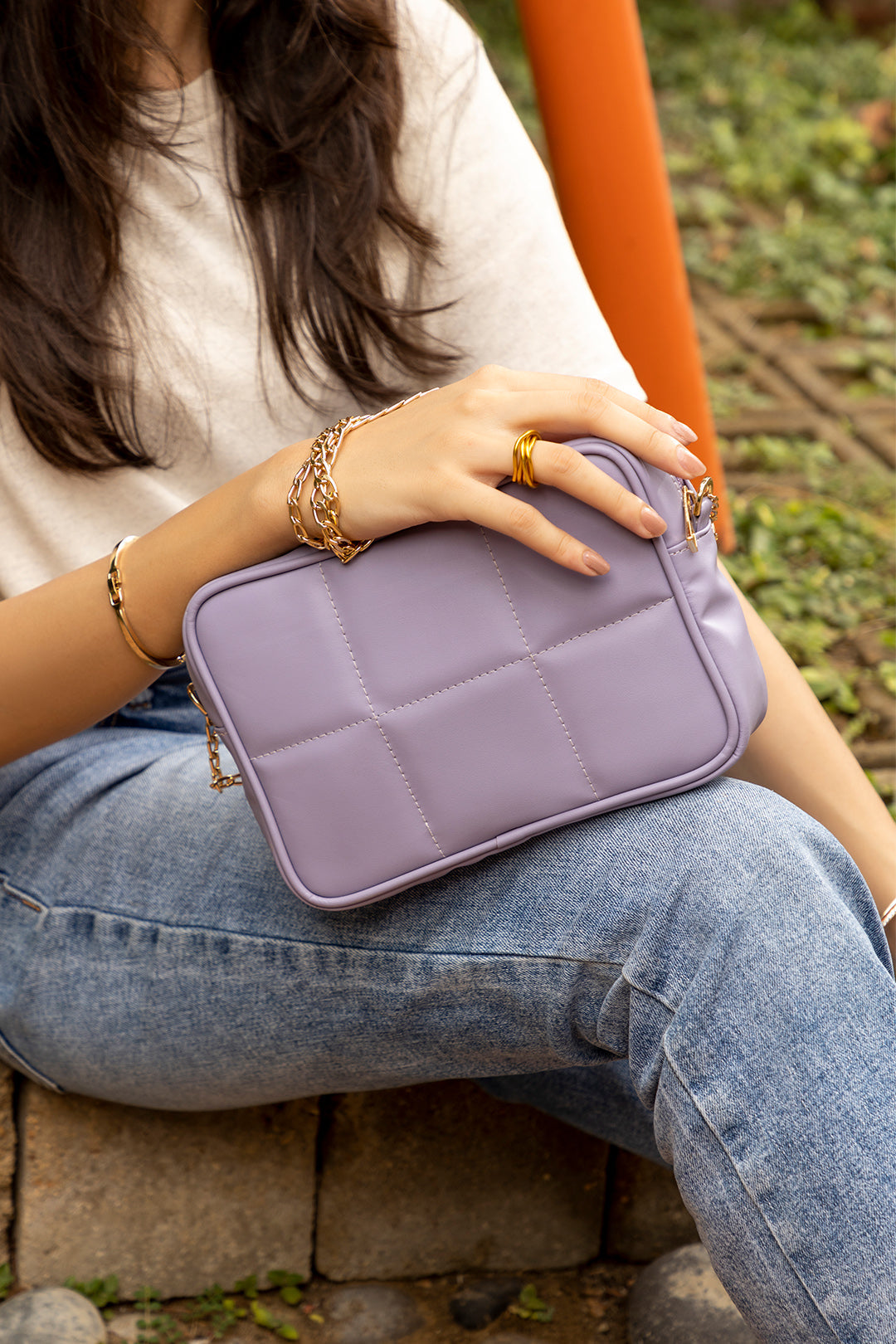 Minimal Cross body bag - Purple