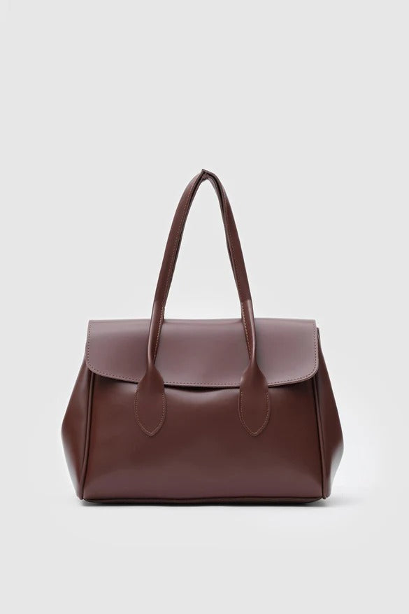 Flap Shoulder Bag Brown