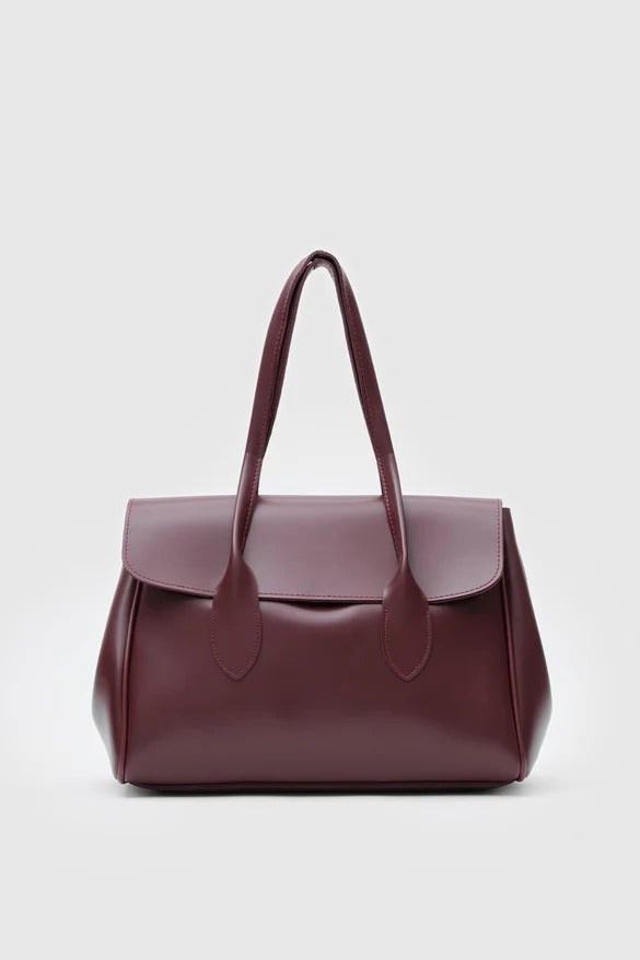 Flap Shoulder Bag Maroon